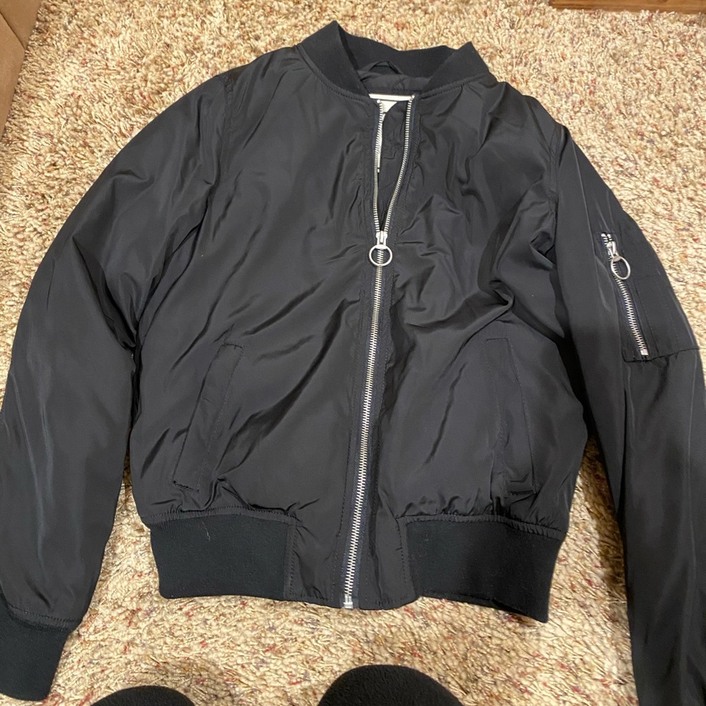 Garage black bomber jacket